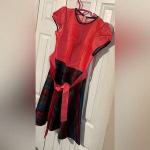 Elegant Pink and Multicolor Dress